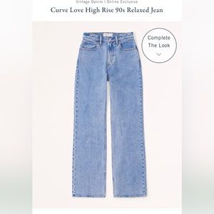 Size 6 Abercrombie & Fitch Curve Love High Rise 90s relaxed jean.